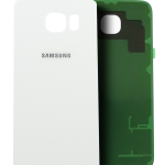 Samsung Galaxy S6 Arka İle Uyumlu Kapak Camı (AT&T Logosu) (Kullanılmış OEM Çekme: Sınıf A) (Beyaz İnci)