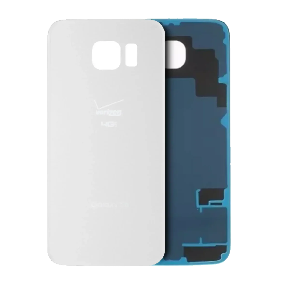 Samsung Galaxy S6 Arka İle Uyumlu Kapak Camı (Verizon 4G) (Servis Paketi) (Beyaz)