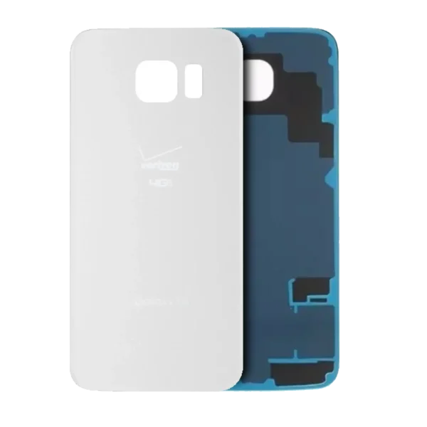 Samsung Galaxy S6 Arka İle Uyumlu Kapak Camı (Verizon 4G) (Servis Paketi) (Beyaz)
