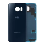 Samsung Galaxy S6 Arka İle Uyumlu Kapak Camı (Verizon Logo) (Servis Paketi) (Siyah Safir)