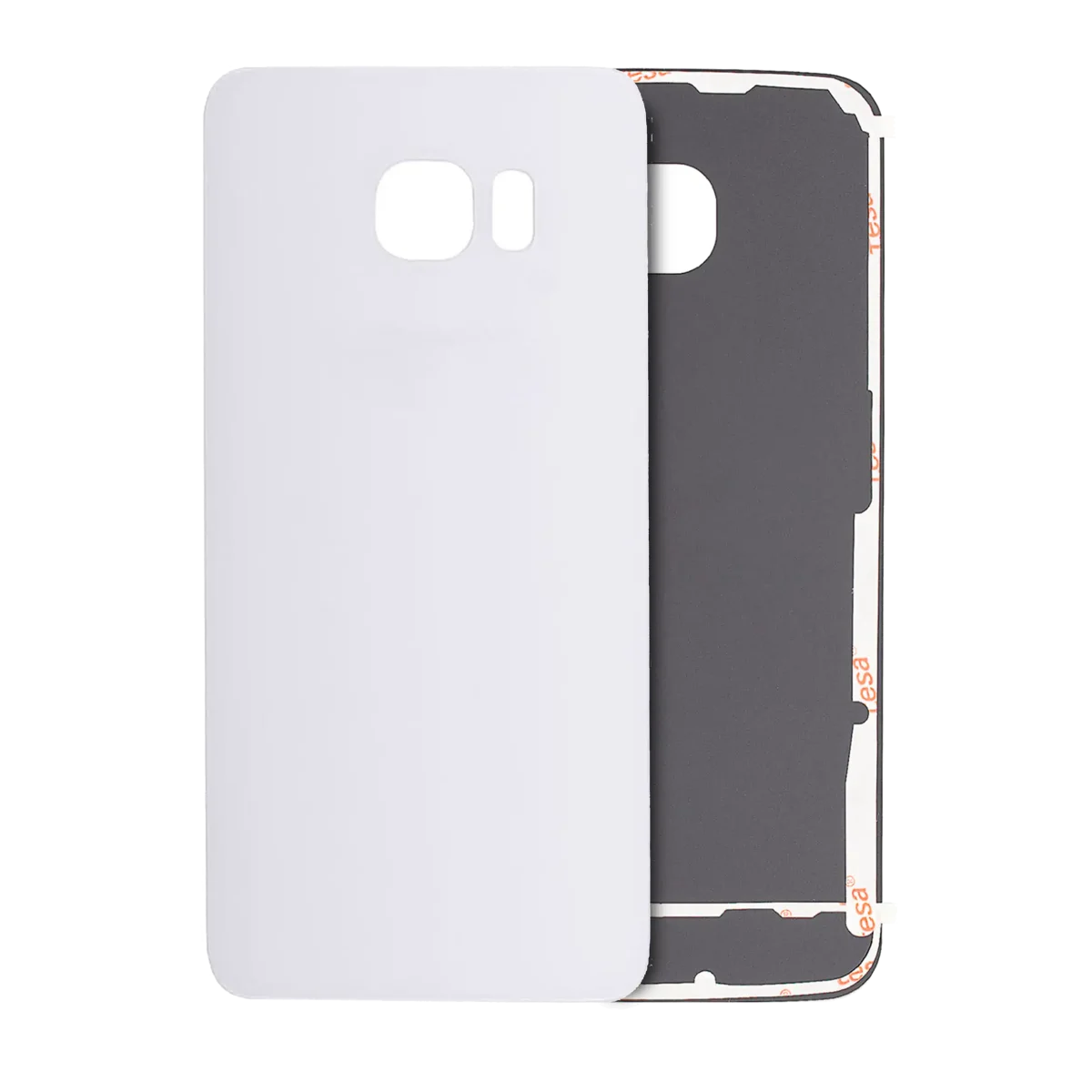Samsung Galaxy S6 Edge İle Uyumlu Arka Kapak Camı  (Aftermarket Plus) (Beyaz) - Görsel 5