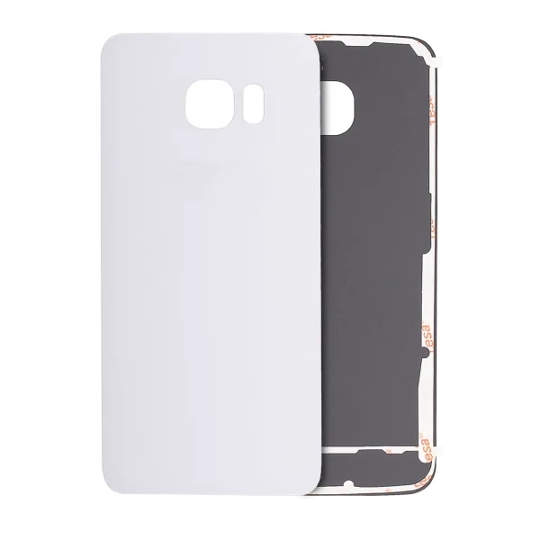 Samsung Galaxy S6 Edge İle Uyumlu Arka Kapak Camı  (Aftermarket Plus) (Beyaz)