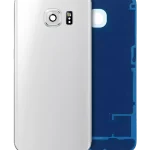 Samsung Galaxy S6 Edge İle Uyumlu Arka Kapak Camı Kamera Lensiyle Uyumlu (Servis Paketi) (Beyaz)