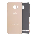 Samsung Galaxy S6 Edge İle Uyumlu Arka Kapak Camı (Verizon 4G) (Servis Paketi) (Altın)