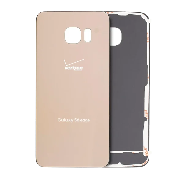 Samsung Galaxy S6 Edge İle Uyumlu Arka Kapak Camı (Verizon 4G) (Servis Paketi) (Altın)