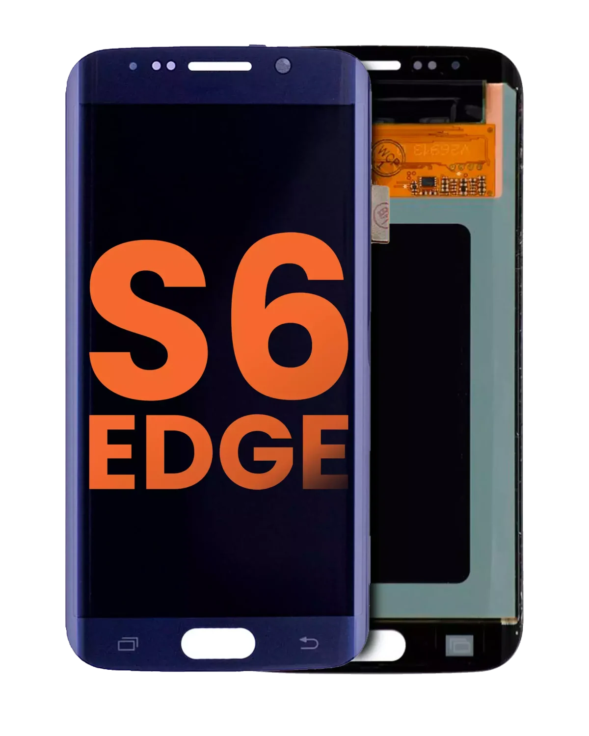 Samsung Galaxy S6 Edge İle Uyumlu Çerçevesiz ekran Orijinal Ekranı (Leke: B Sınıfı) (Siyah Safir)