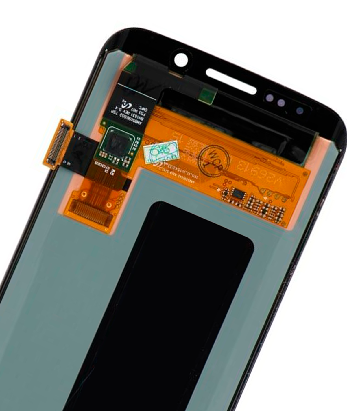 Samsung Galaxy S6 Edge İle Uyumlu Çerçevesiz ekran Orijinal Ekranı (Leke: B Sınıfı) (Siyah Safir) - Görsel 6