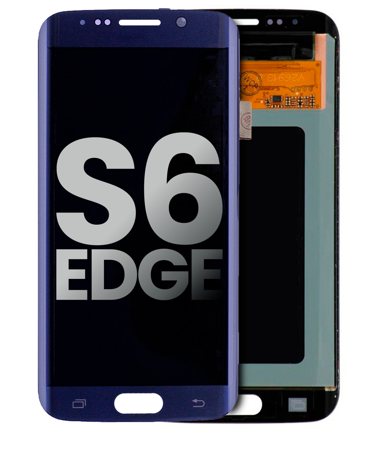 Samsung Galaxy S6 Edge İle Uyumlu Çerçevesiz ekran Orijinal Ekranı (Siyah Safir)