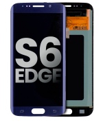 Samsung Galaxy S6 Edge İle Uyumlu Çerçevesiz ekran Orijinal Ekranı (Siyah Safir)