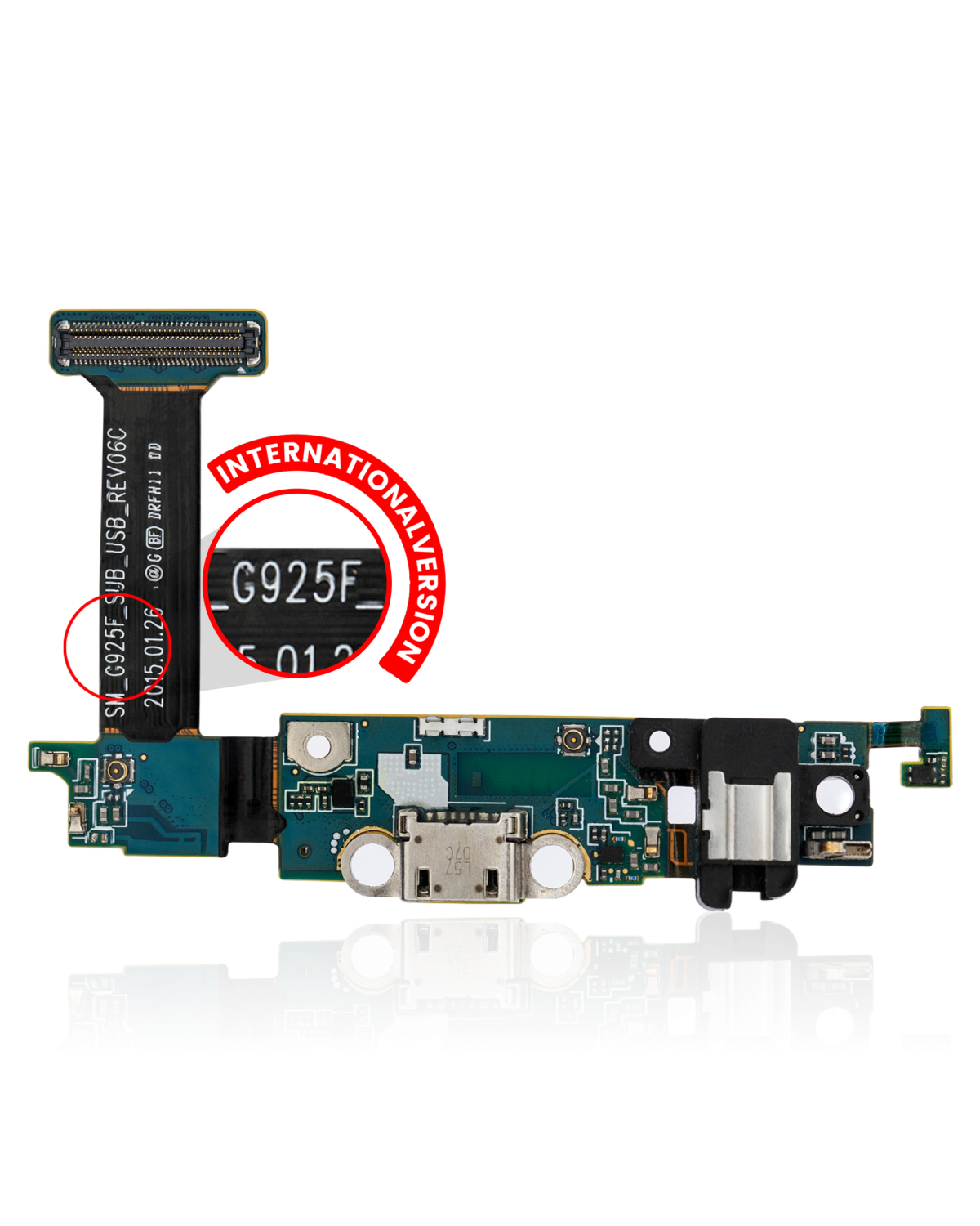 Samsung Galaxy S6 Edge İle Uyumlu (G925F) (Uluslararası Sürüm) Kartlı Şarj Portu