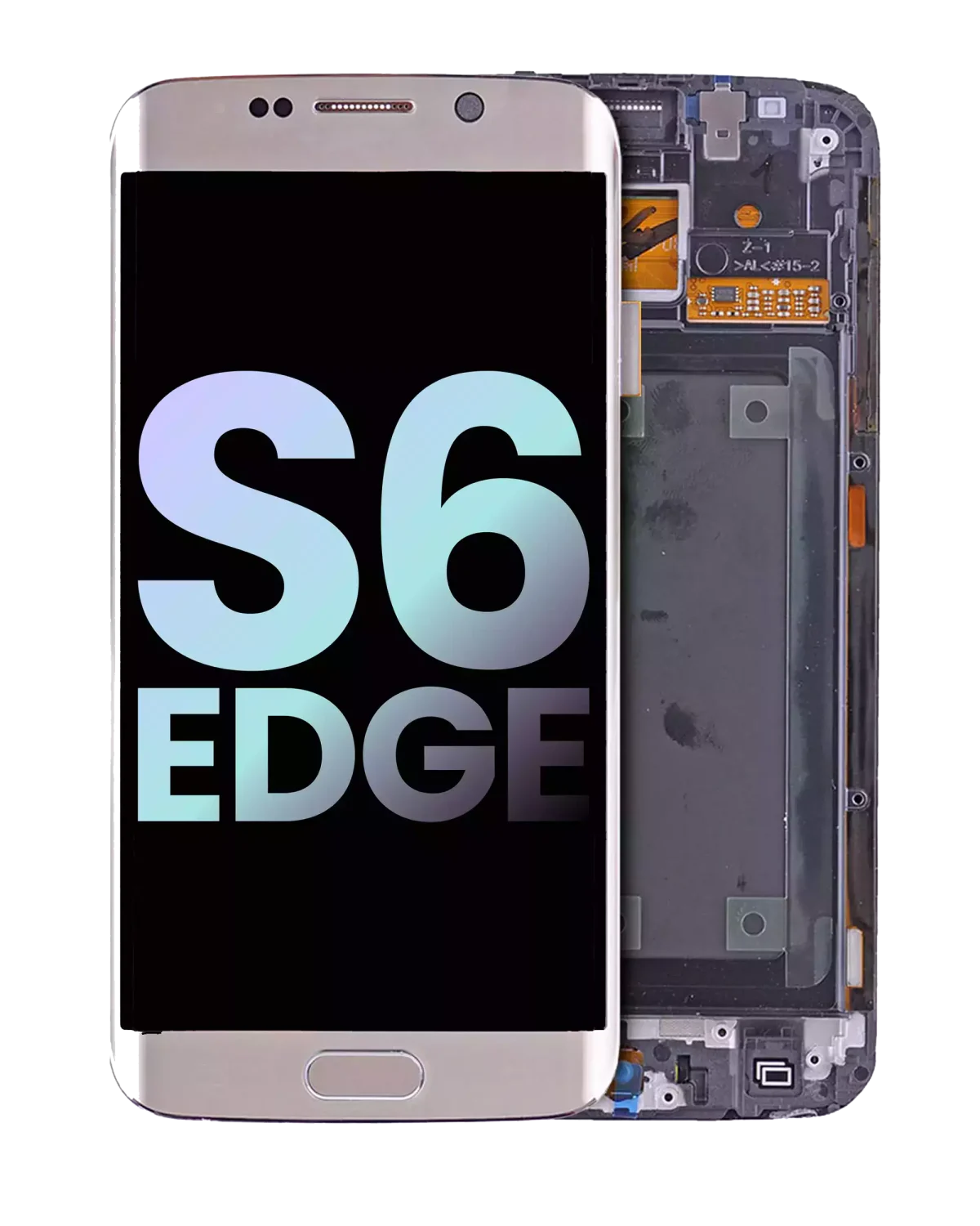 Samsung Galaxy S6 Edge İle Uyumlu İle Çerçeveli ekran (CDMA: Verizon Sprint) (Servis Paketi) (Altın)  Orijinal Ekranı Uyumlu