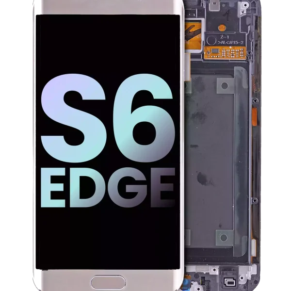 Samsung Galaxy S6 Edge İle Uyumlu İle Çerçeveli ekran (CDMA: Verizon Sprint) (Servis Paketi) (Altın)  Orijinal Ekranı Uyumlu