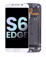 Samsung Galaxy S6 Edge İle Uyumlu İle Çerçeveli ekran (CDMA: Verizon Sprint) (Servis Paketi) (Beyaz İnci)  Orijinal Ekranı Uyumlu