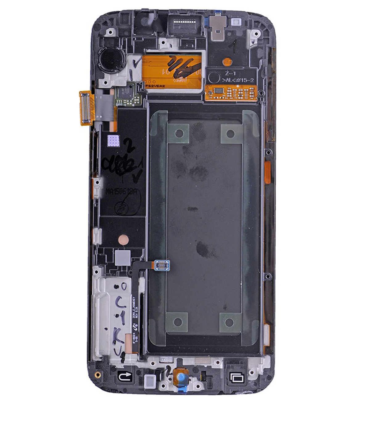 Samsung Galaxy S6 Edge İle Uyumlu İle Çerçeveli ekran (CDMA: Verizon Sprint) (Servis Paketi) (Beyaz İnci)  Orijinal Ekranı Uyumlu - Görsel 3