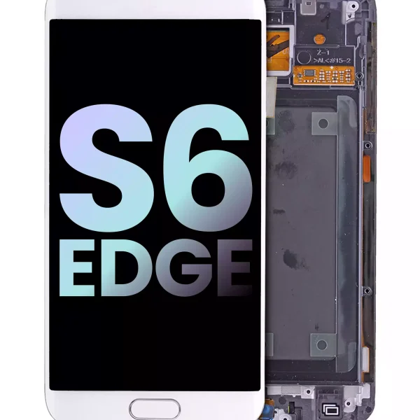 Samsung Galaxy S6 Edge İle Uyumlu İle Çerçeveli ekran (CDMA: Verizon Sprint) (Servis Paketi) (Beyaz İnci)  Orijinal Ekranı Uyumlu