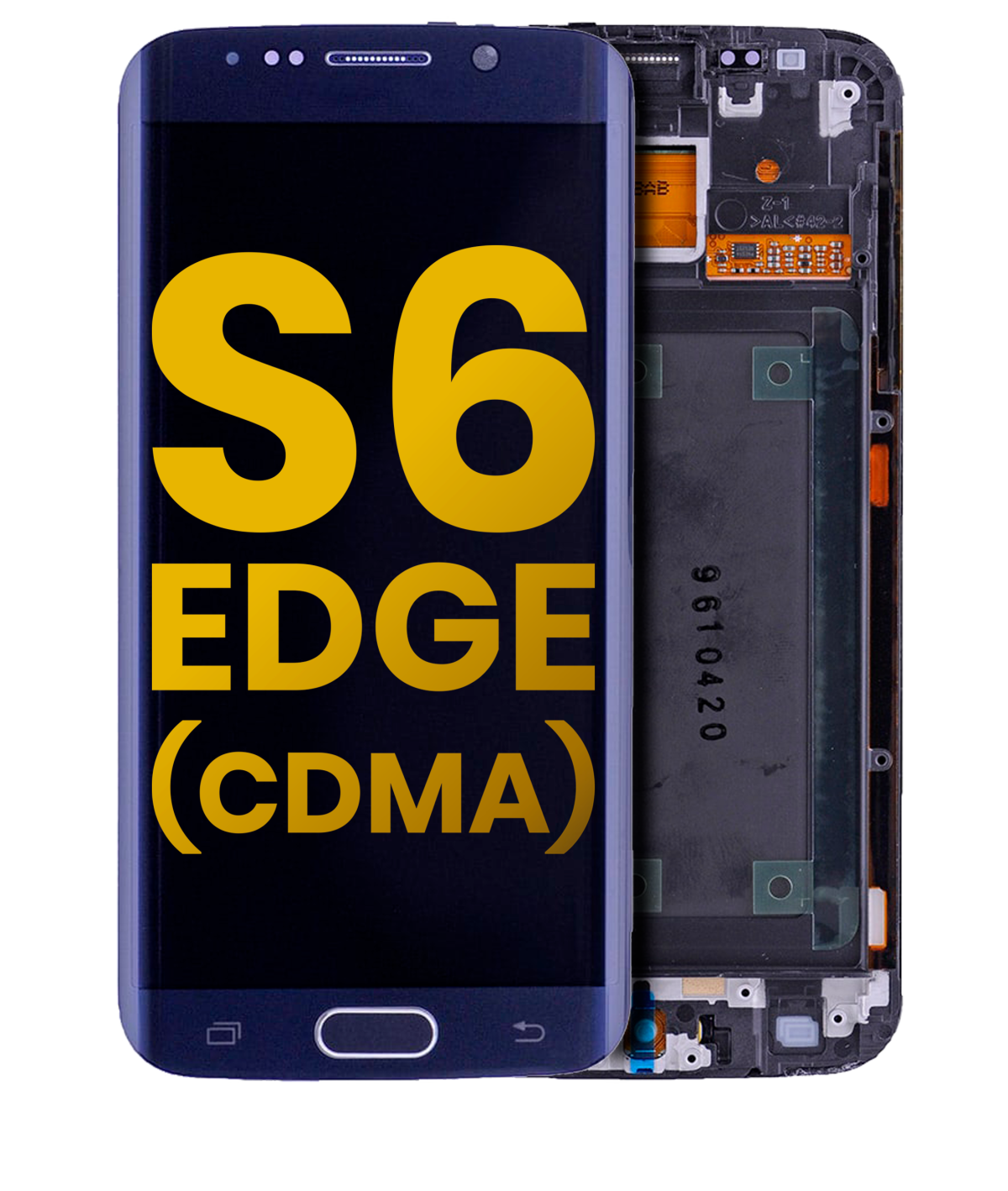 Samsung Galaxy S6 Edge İle Uyumlu İle Çerçeveli ekran (CDMA: Verizon Sprint) (Servis Paketi) (Siyah Safir)  Orijinal Ekranı Uyumlu - Görsel 2