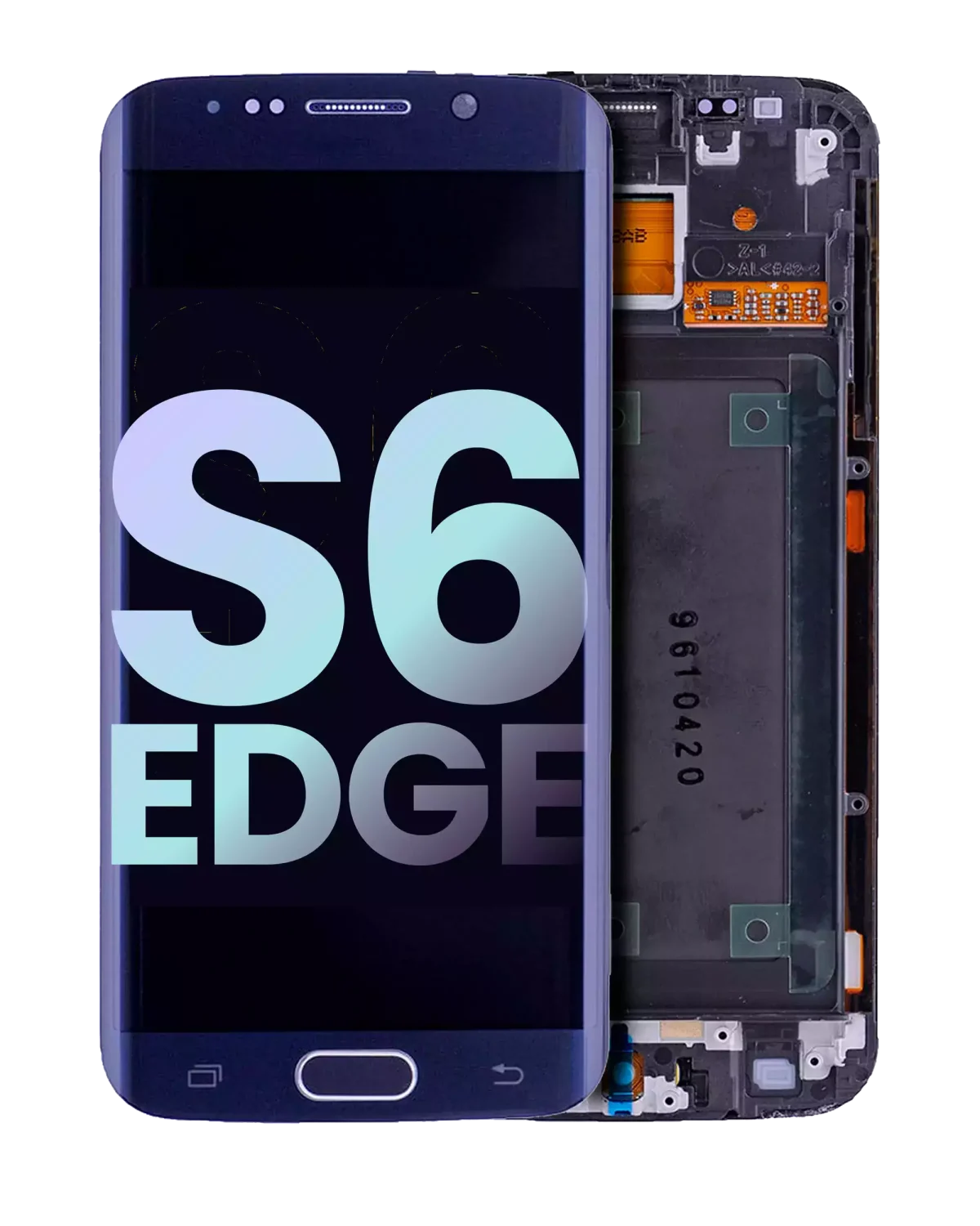 Samsung Galaxy S6 Edge İle Uyumlu İle Çerçeveli ekran (CDMA: Verizon Sprint) (Servis Paketi) (Siyah Safir)  Orijinal Ekranı Uyumlu