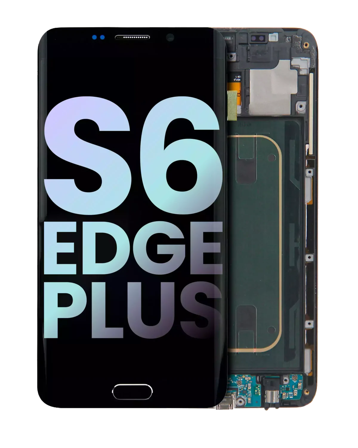 Samsung Galaxy S6 Edge İle Uyumlu İle Çerçeveli ekran Plus (AT&T T-Mobile International) (Servis Paketi) (Siyah Safir)  Orijinal Ekranı