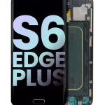 Samsung Galaxy S6 Edge İle Uyumlu İle Çerçeveli ekran Plus (AT&T T-Mobile International) (Servis Paketi) (Siyah Safir)  Orijinal Ekranı
