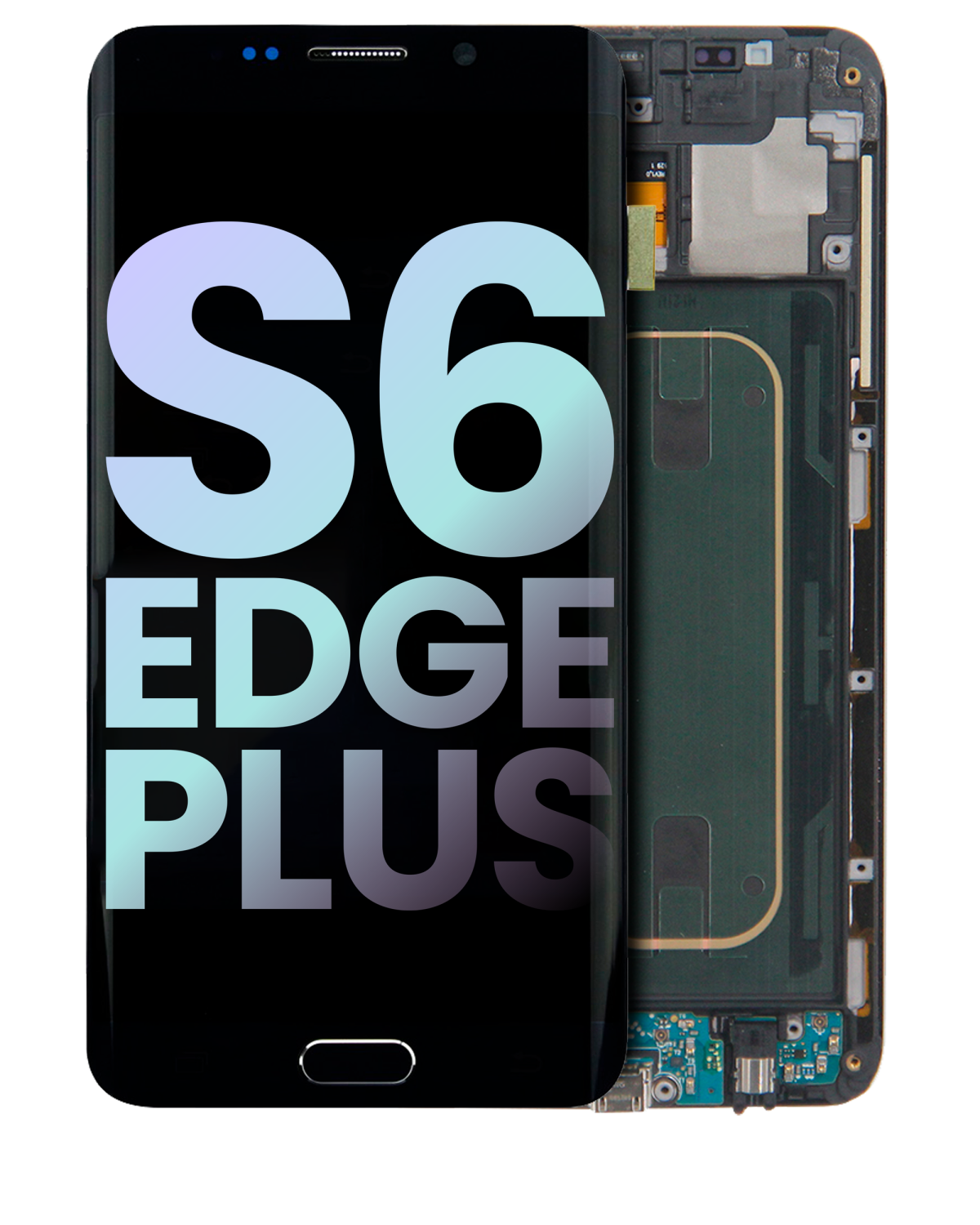 Samsung Galaxy S6 Edge İle Uyumlu İle Çerçeveli ekran Plus (Service Pack) (Verizon) (Siyah Safir)  LCD Ekranı Uyumlu