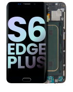 Samsung Galaxy S6 Edge İle Uyumlu İle Çerçeveli ekran Plus (Service Pack) (Verizon) (Siyah Safir)  LCD Ekranı Uyumlu