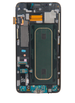 Samsung Galaxy S6 Edge İle Uyumlu Plus (AT&T T-Mobile International) (Servis Paketi) (Altın Platin) Çerçeveli ekran Orijinal Ekranı - Görsel 3