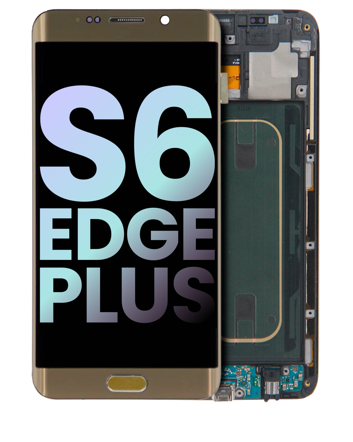 Samsung Galaxy S6 Edge İle Uyumlu Plus (AT&T T-Mobile International) (Servis Paketi) (Altın Platin) Çerçeveli ekran Orijinal Ekranı - Görsel 4