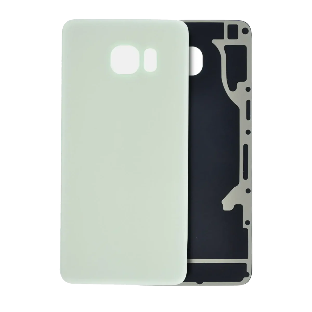 Samsung Galaxy S6 Edge İle Uyumlu Plus Arka Kapak Camı  (Beyaz İnci)