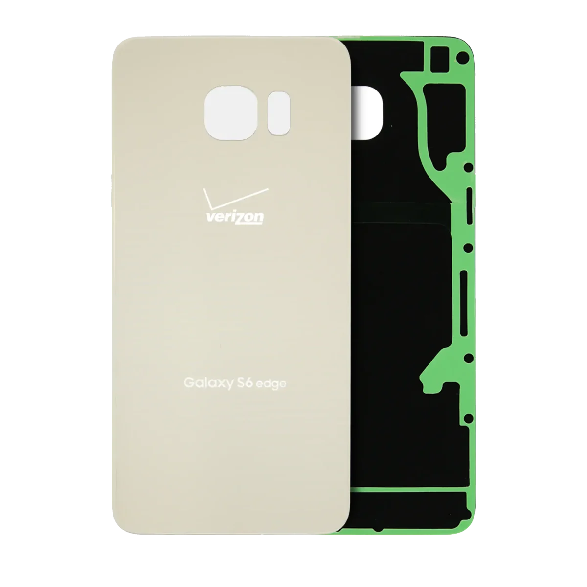 Samsung Galaxy S6 Edge İle Uyumlu Plus Arka Kapak Camı (Verizon 4G) (Servis Paketi) (Altın)