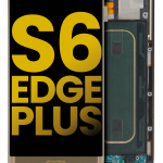 Samsung Galaxy S6 Edge İle Uyumlu Plus Orijinal (AT&T T-Mobile) (Altın Platin) Çerçeveli ekran Orijinal Ekranı