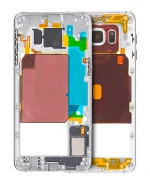 Samsung Galaxy S6 Edge İle Uyumlu Plus Orta Çerçeve Muhafaza (Küçük Parçalarla) (Beyaz İnci)