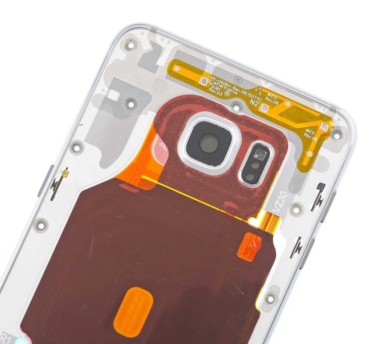 Samsung Galaxy S6 Edge İle Uyumlu Plus Orta Çerçeve Muhafaza (Küçük Parçalarla) (Beyaz İnci) - Görsel 3