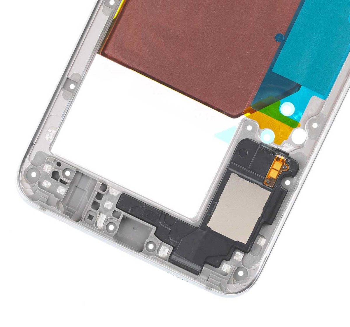 Samsung Galaxy S6 Edge İle Uyumlu Plus Orta Çerçeve Muhafaza (Küçük Parçalarla) (Beyaz İnci) - Görsel 5