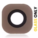 Samsung Galaxy S6 İle Uyumlu Arka Kamera Lensi (Sadece Cam) Yapışkanlı S6 Edge (Altın)