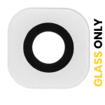 Samsung Galaxy S6 İle Uyumlu Arka Kamera Lensi (Sadece Cam) Yapışkanlı S6 Edge (Beyaz)