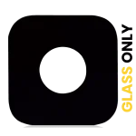 Samsung Galaxy S6 İle Uyumlu Arka Kamera Lensi (Sadece Cam) Yapışkanlı S6 Edge (Siyah Safir)