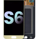 Samsung Galaxy S6 İle Uyumlu Çerçevesiz ekran Orijinal Ekranı (Service Pack) (Altın Platin)