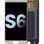 Samsung Galaxy S6 İle Uyumlu Çerçevesiz ekran Orijinal Ekranı (Service Pack) (Beyaz İnci)