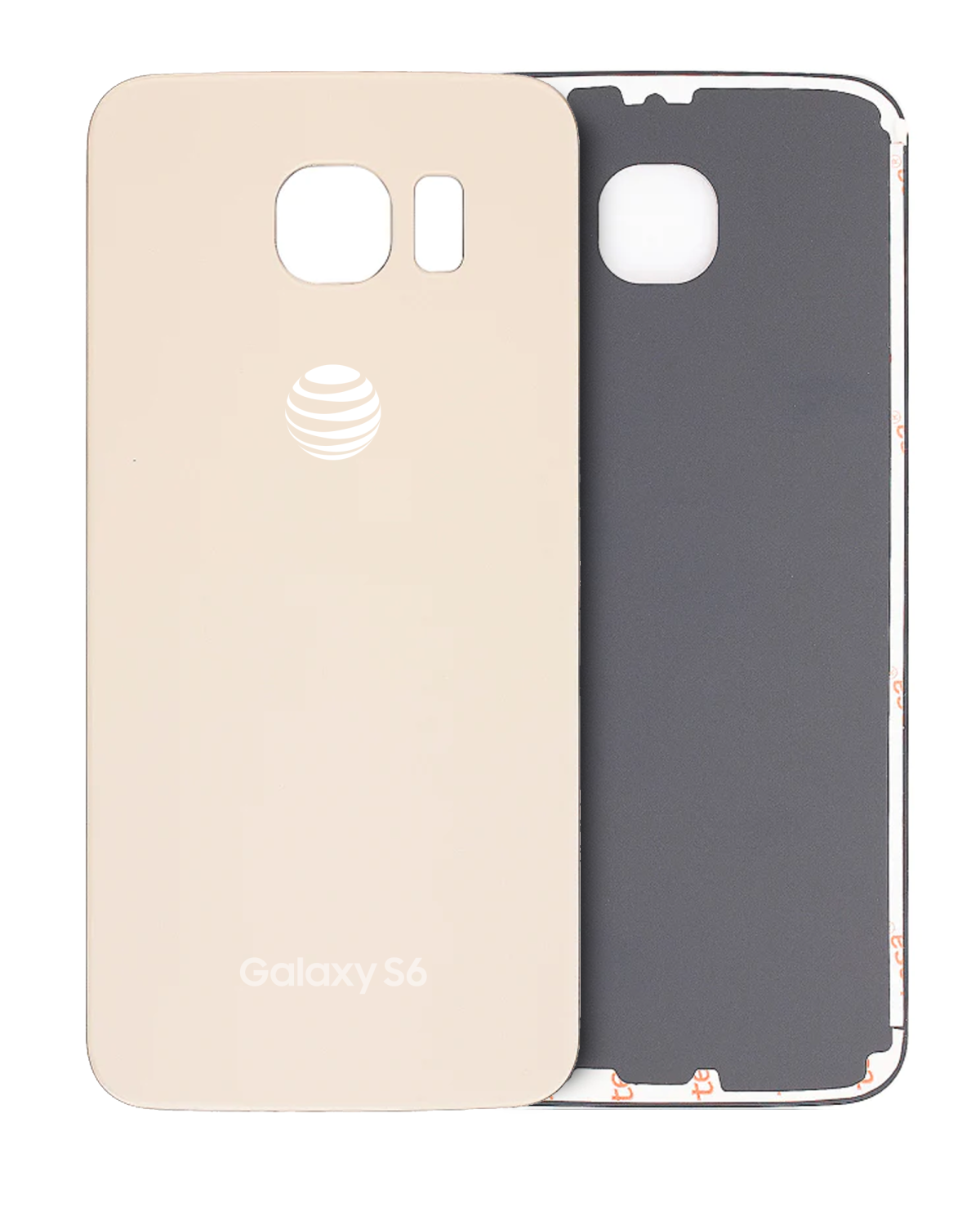 Samsung Galaxy S6 ile İle Uyumlu Uyumlu Arka Kapak Camı (AT&T Logosu) (Kullanılmış OEM Çekme: Sınıf A) (Altın Platin) - Görsel 2