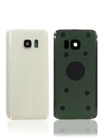 Samsung Galaxy S7 Arka İle Uyumlu Kapak Camı Kamera Lensiyle  (Aftermarket Plus) (Beyaz) - Görsel 4