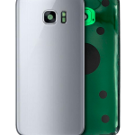 Samsung Galaxy S7 Arka İle Uyumlu Kapak Camı Kamera Lensiyle  (Aftermarket Plus) (Gümüş)