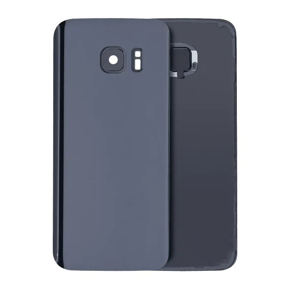 Samsung Galaxy S7 Arka İle Uyumlu Kapak Camı Kamera Lensiyle  (Aftermarket Plus) (Siyah Oniks)