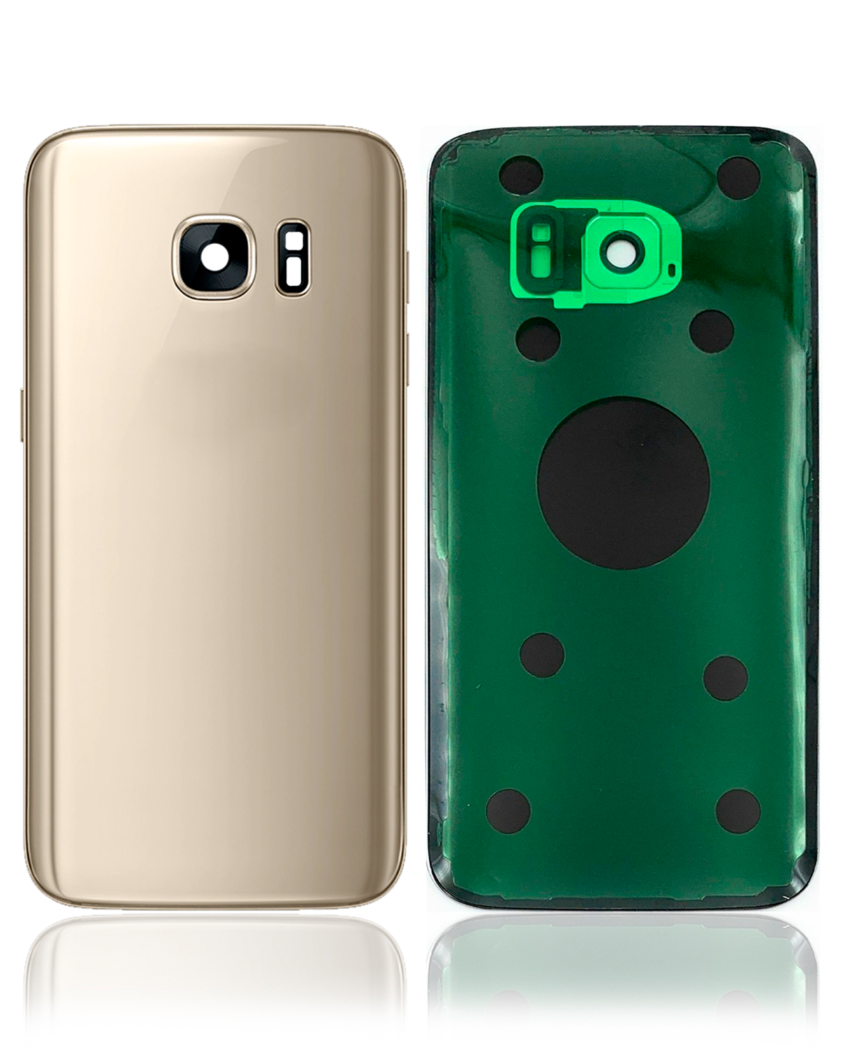 Samsung Galaxy S7 Arka İle Uyumlu Kapak Camı Kamera Lensiyle (Service Pack) (Altın Platin) - Görsel 2