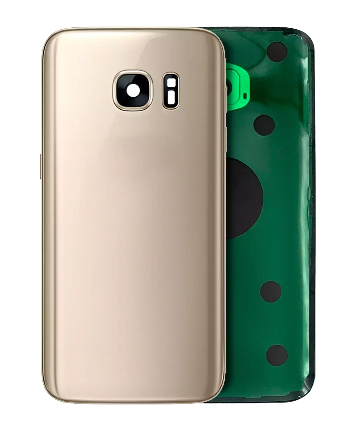 Samsung Galaxy S7 Arka İle Uyumlu Kapak Camı Kamera Lensiyle (Service Pack) (Altın Platin)