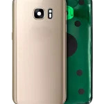 Samsung Galaxy S7 Arka İle Uyumlu Kapak Camı Kamera Lensiyle (Service Pack) (Altın Platin)