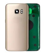 Samsung Galaxy S7 Arka İle Uyumlu Kapak Camı Kamera Lensiyle (Service Pack) (Altın Platin) - Görsel 3