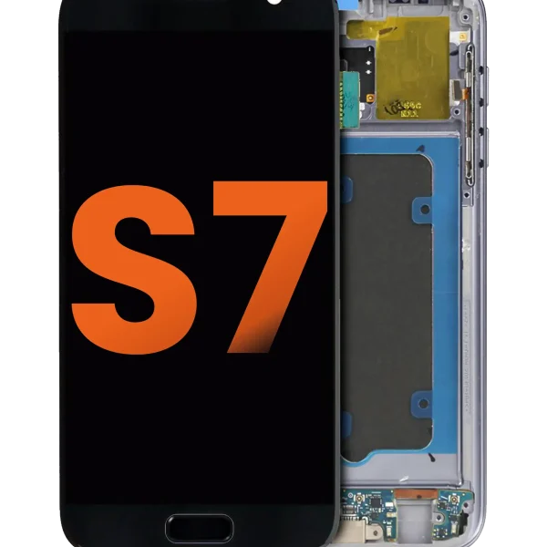 Samsung Galaxy S7 İle Uyumlu Çerçeveli ekran Orijinal Ekranı (Leke: Sınıf D) (Tüm ABD Modelleri) (Siyah Oniks)