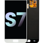 Samsung Galaxy S7 İle Uyumlu Çerçevesiz ekran Orijinal Ekranı (Service Pack) (Beyaz İnci)