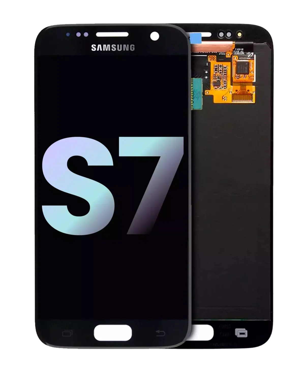 Samsung Galaxy S7 İle Uyumlu Çerçevesiz ekran Orijinal Ekranı (Service Pack) (Siyah Oniks)