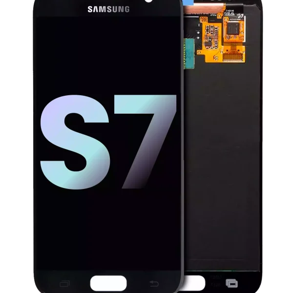 Samsung Galaxy S7 İle Uyumlu Çerçevesiz ekran Orijinal Ekranı (Service Pack) (Siyah Oniks)